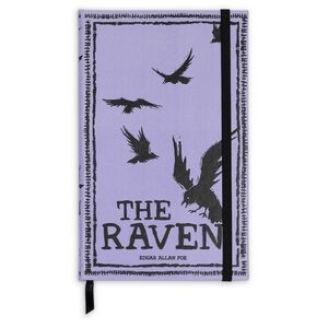 The Raven Hardcover Vegan Leather Journal - Lavender & Black
